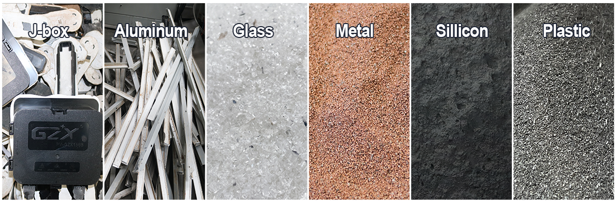 Solar Panel Crushing Recycling Plant Results
