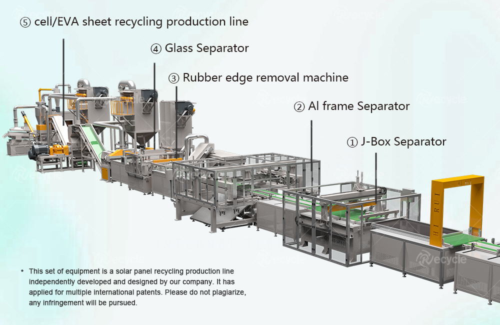 solar panel recycling machine line 

