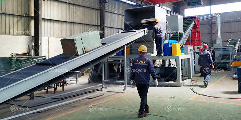 waste refrigerator dismantling recycling plant