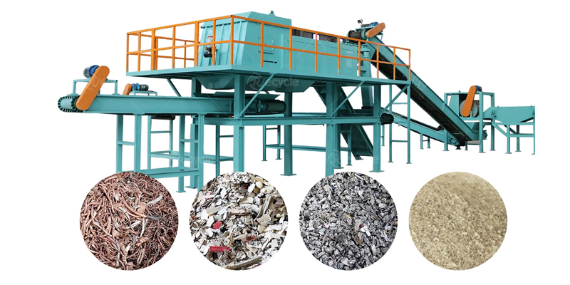 waste home appliance dismantling line