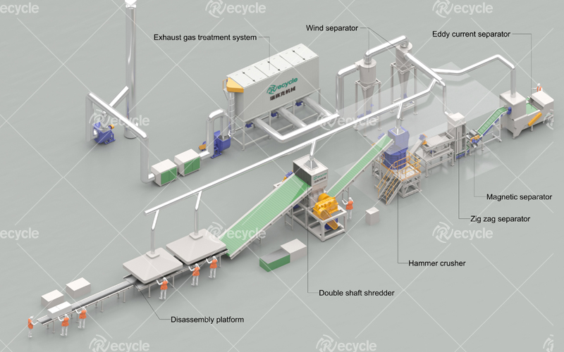 Intelligent Waste Refrigerator Disassembly Equipment