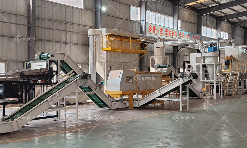 Waste Motor Rotor Shredding And Crushing Line In China