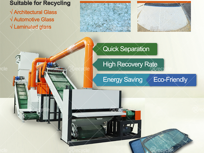 windshield recycling machine