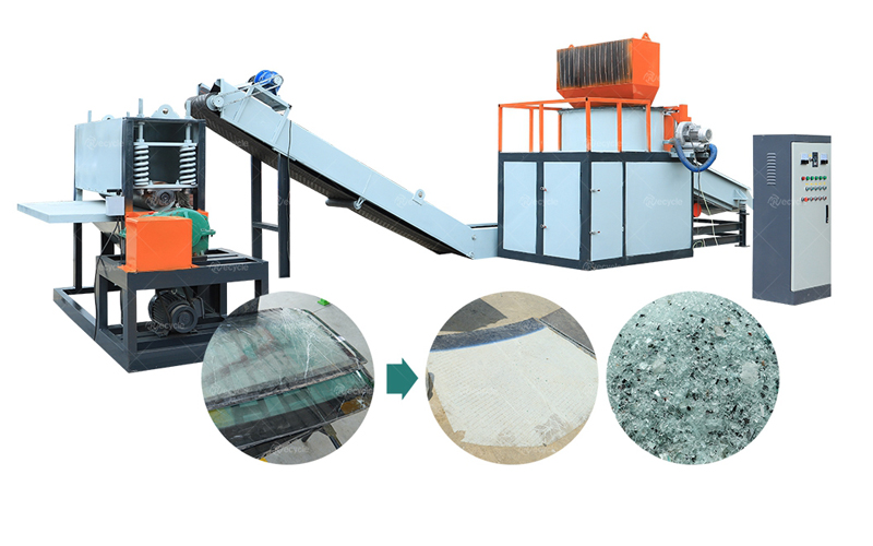 windshield recycling machine