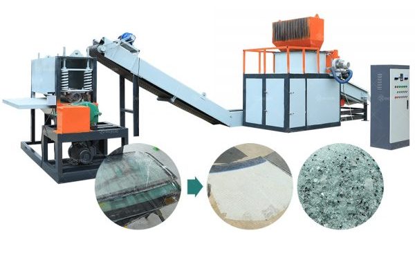 windshield recycling machine